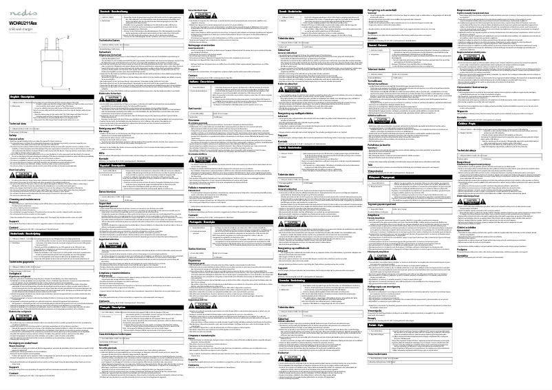 Page 1 de la notice Manuel utilisateur Nedis WCHAU211ABK