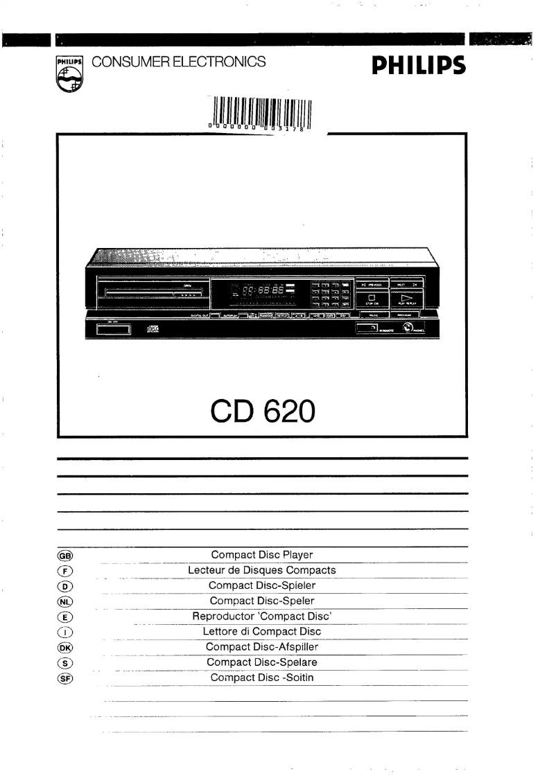 Page n°1 - Manuel utilisateur Philips CD620