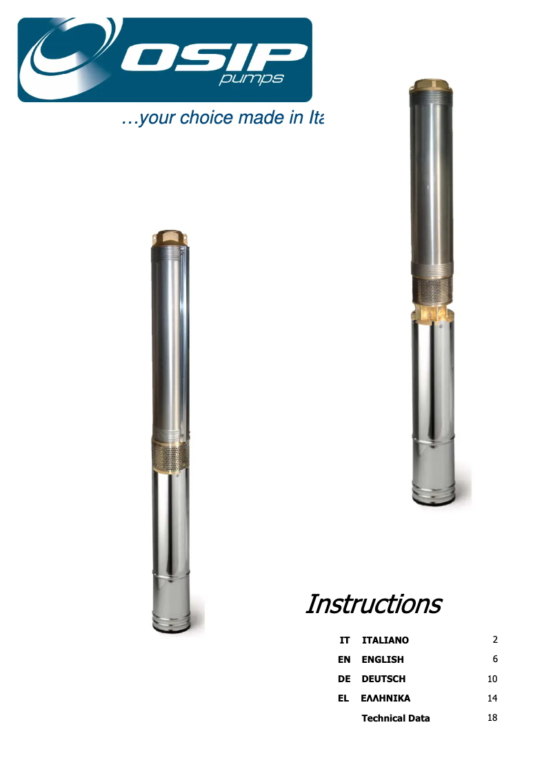 Page n°1 - Manuel utilisateur OSIP F6-15