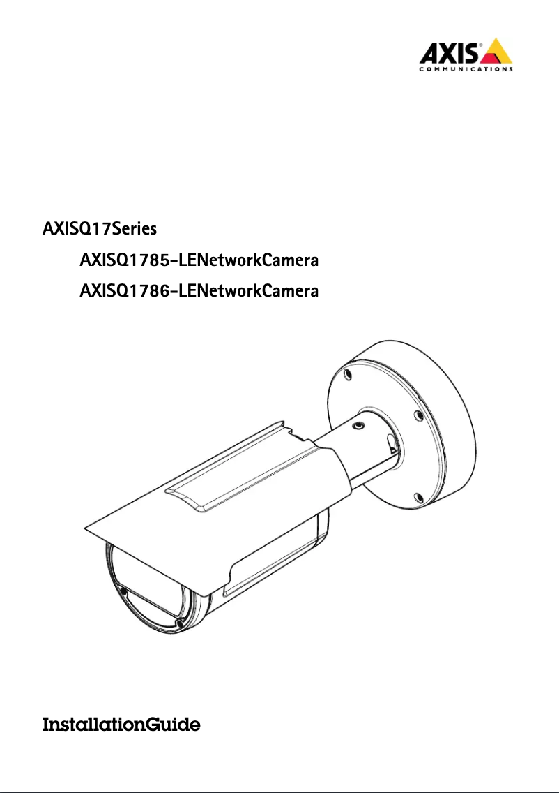 Page n°1 - Manuel utilisateur Axis Q1785-LE