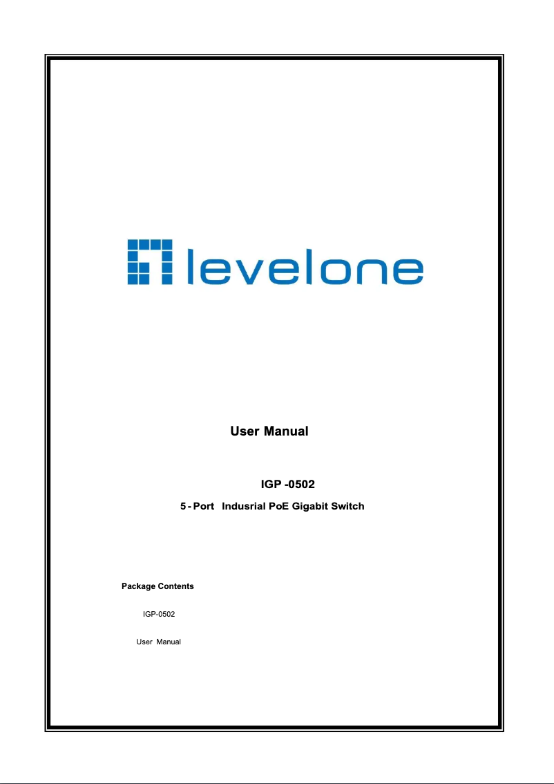 Page 1 de la notice Manuel utilisateur Equip IGP-0502