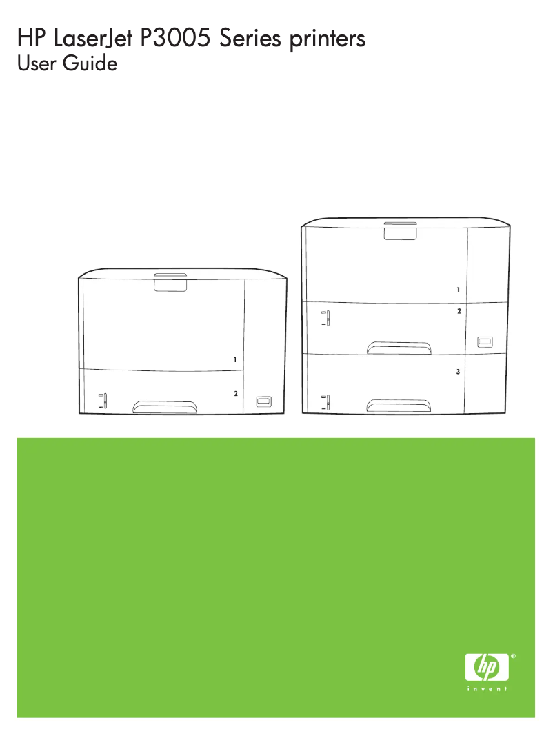 Page 1 de la notice Manuel utilisateur HP LaserJet P3005dn