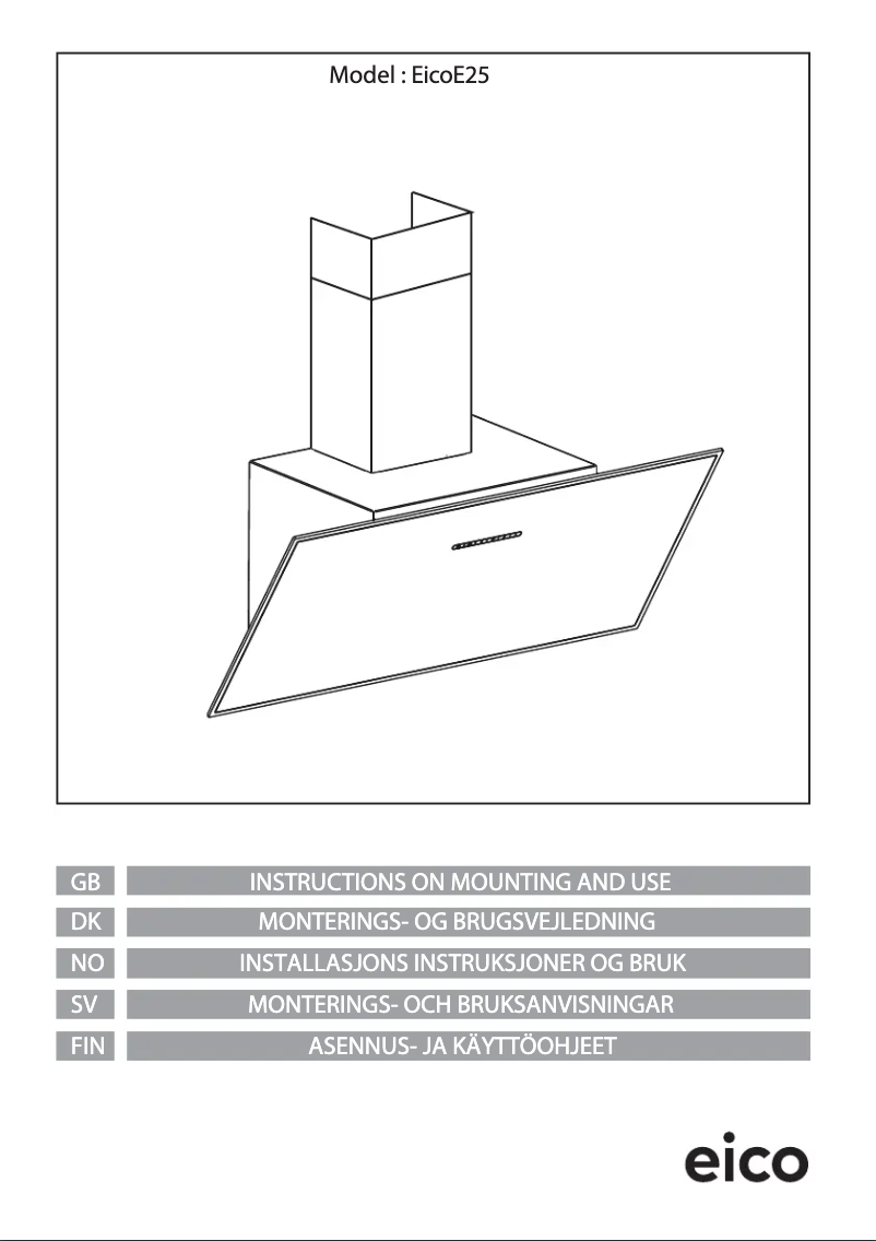 Page n°1 - Manuel utilisateur Eico E25 80 W