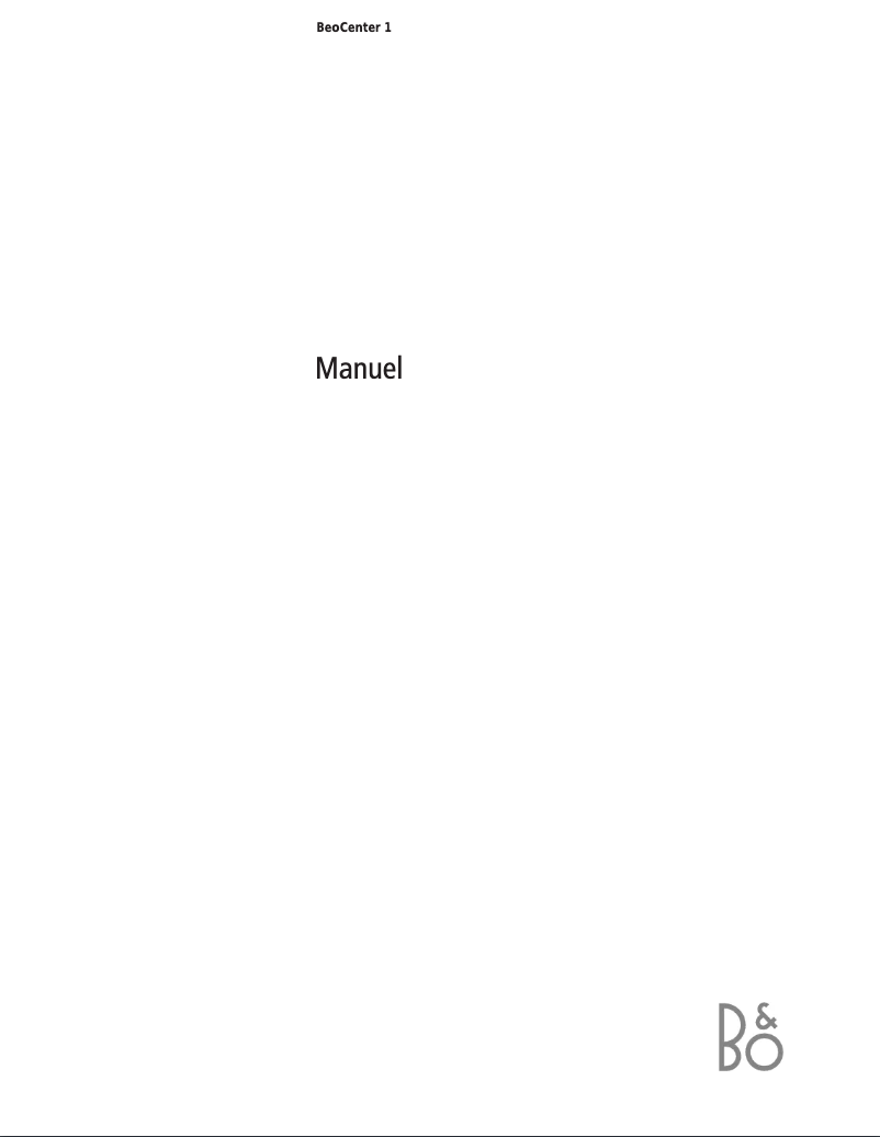 Página 1 del manual Manual de usuario Bang & Olufsen BeoCenter 1
