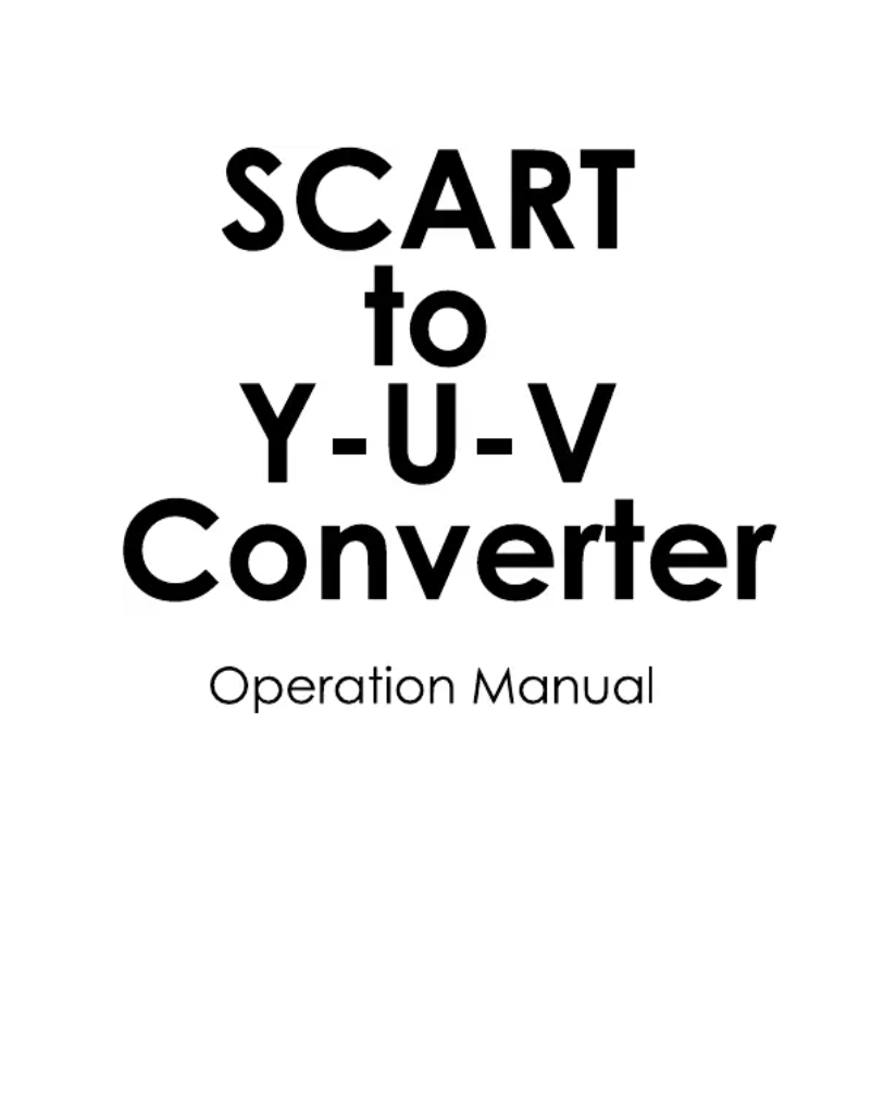 Page n°1 - Manuel utilisateur CYP CSY-2100