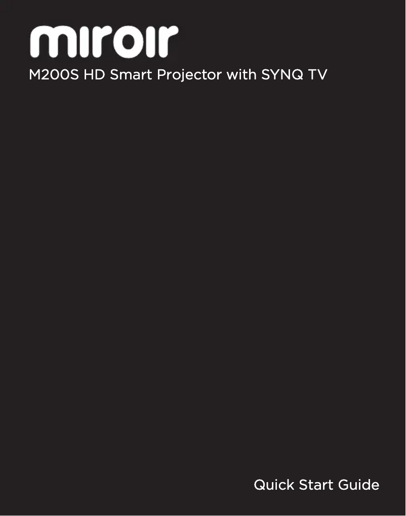 Image de la première page du manuel de l'appareil M200S