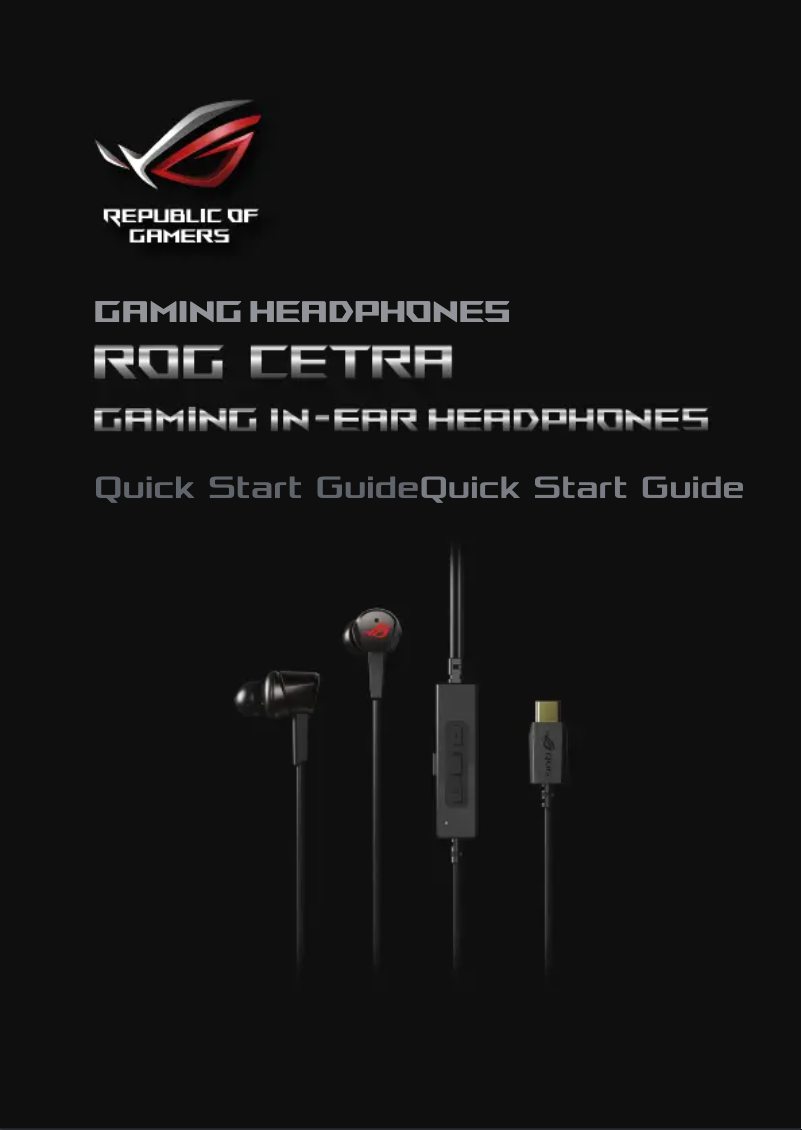 Página 1 del manual Guía de inicio rápido Asus ROG Cetra
