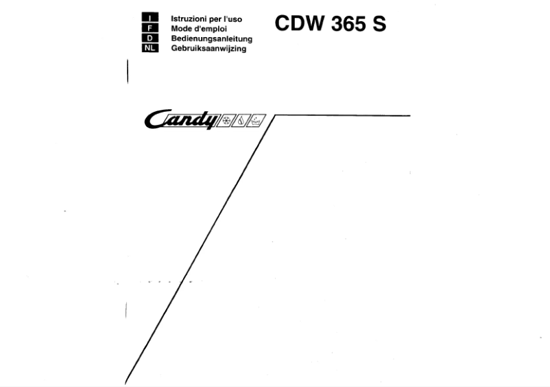 Page n°1 - Manuel utilisateur Candy CDW 365 S