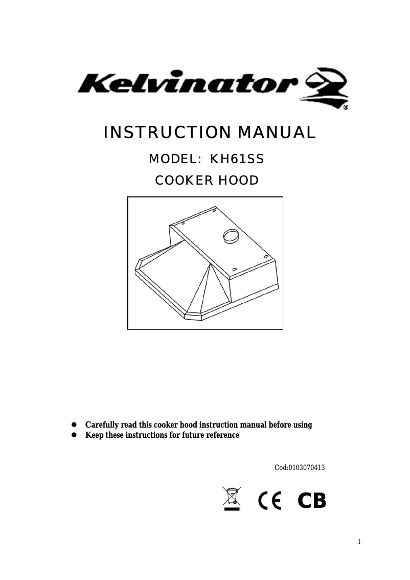 Page n°1 - Manuel utilisateur Kelvinator KH61SS