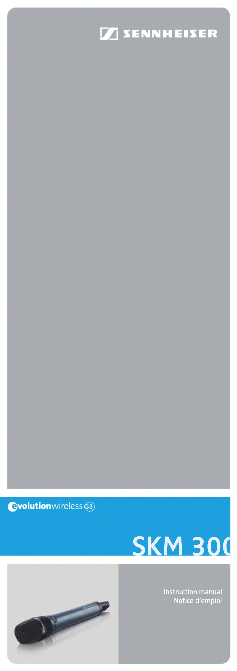 Page 1 de la notice Manuel utilisateur Sennheiser SKM 300-835 G3-G
