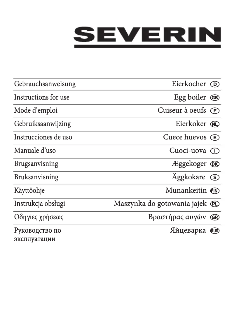 Page n°1 - Manuel utilisateur Severin EK 3114