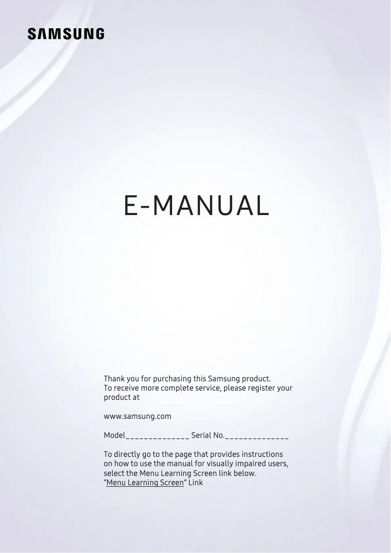 Page 1 de la notice Manuel utilisateur Samsung UE55M5520AW
