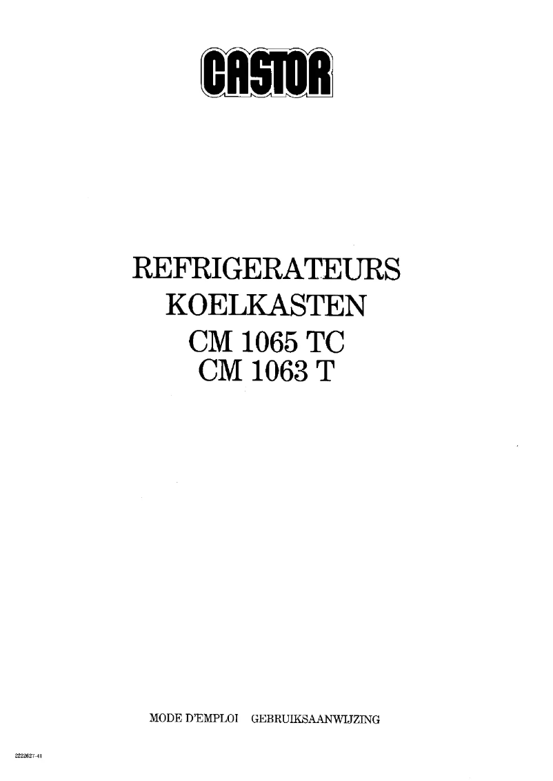 Image de la première page du manuel de l'appareil CM 1065 TC