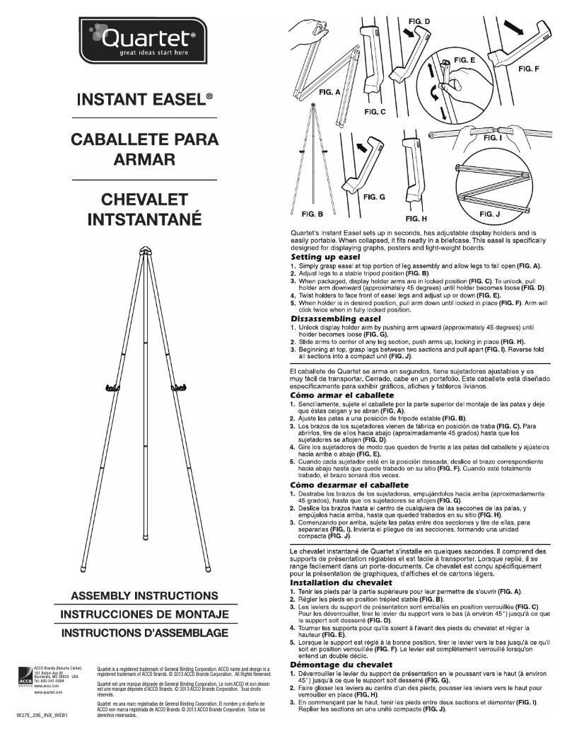 Page 1 de la notice Manuel utilisateur Acco 29E