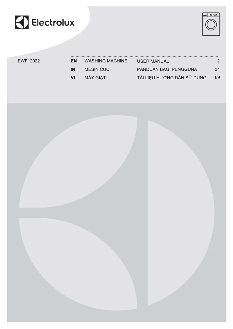 Page n°1 - Manuel utilisateur Electrolux EWF12022
