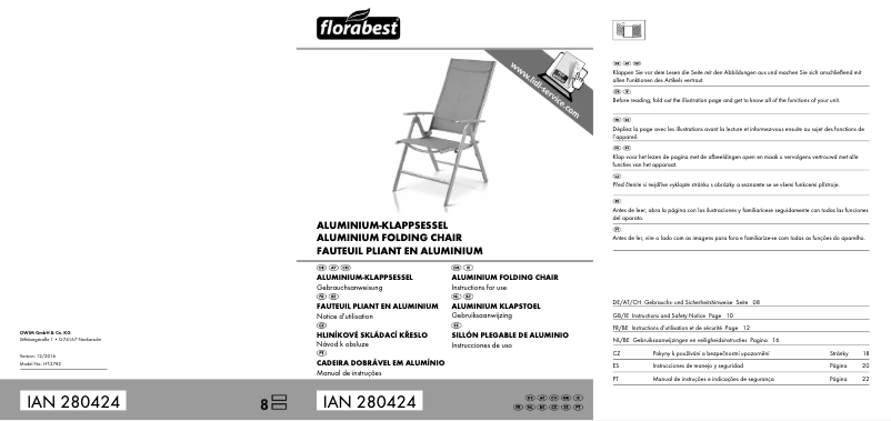Page 1 de la notice Manuel utilisateur Florabest IAN 277985