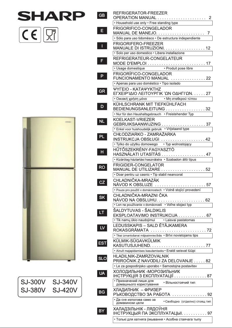 Página 1 del manual Manual de usuario Sharp SJ-340VBE