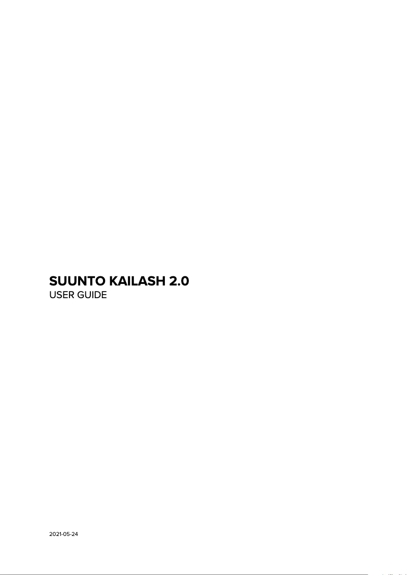Página 1 del manual Manual de usuario Suunto Kailash 2.0
