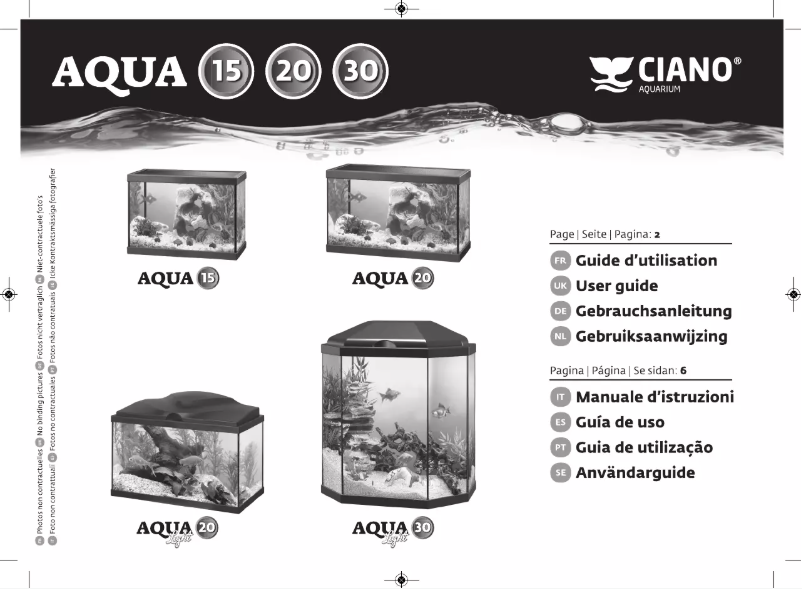 Image de la première page du manuel de l'appareil Aqua 20
