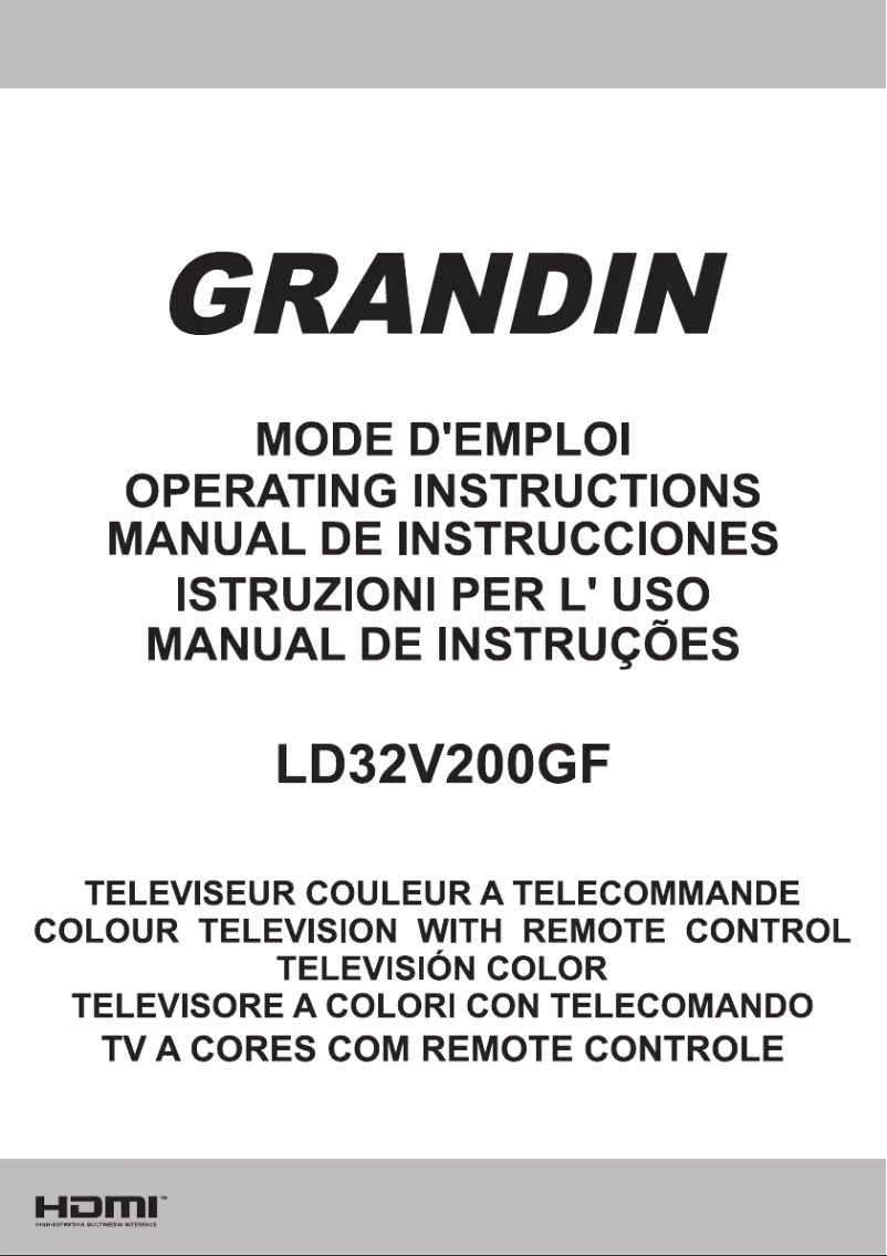 Page 1 de la notice Manuel utilisateur Grandin LD32V200GF