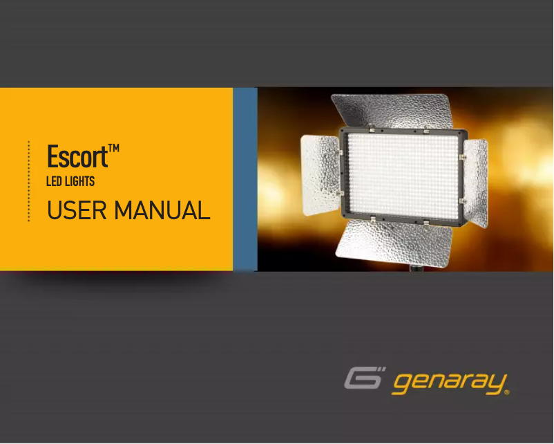 Page n°1 - Manuel utilisateur Genaray Escort ESBF-75