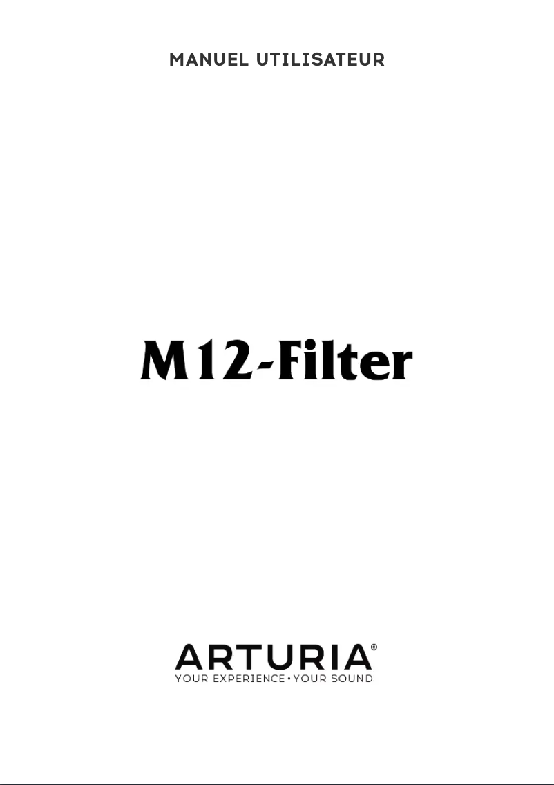 Image de la première page du manuel de l'appareil Filter M12