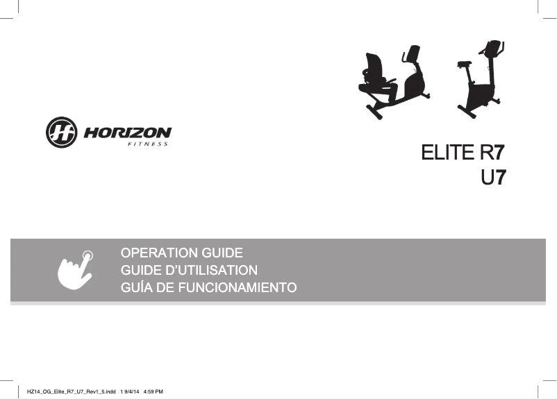 Image de la première page du manuel de l'appareil Elite U7