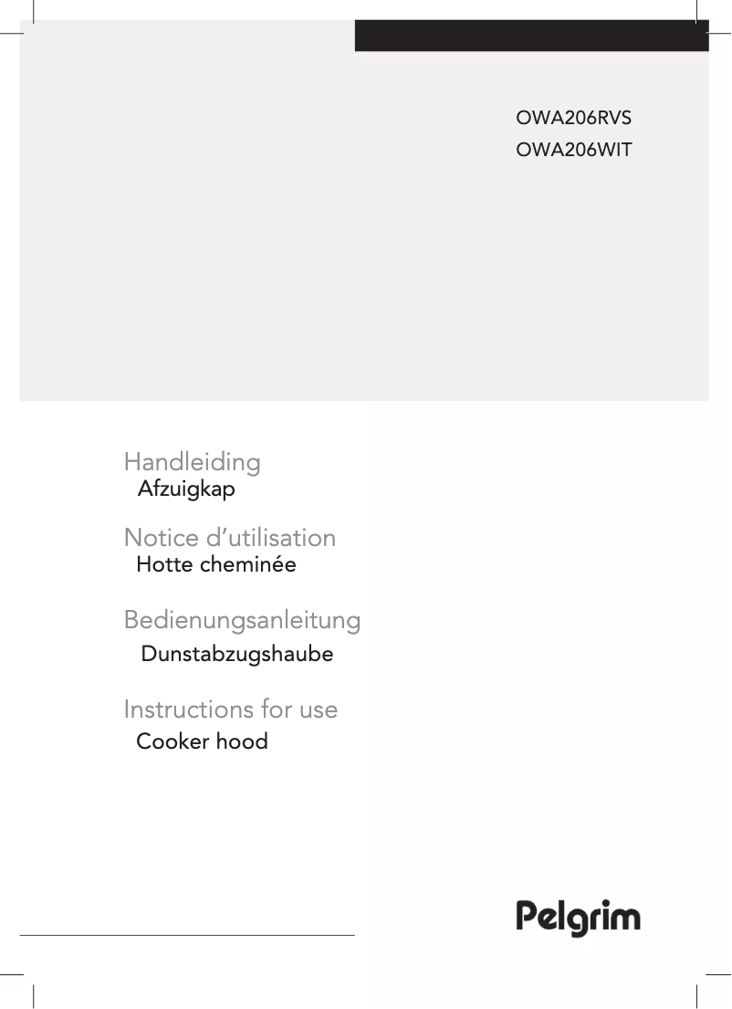Page 1 de la notice Manuel utilisateur Pelgrim OWA206WIT