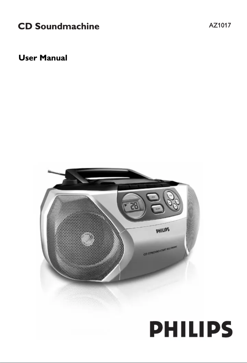Página 1 del manual Manual de usuario Philips AZ1017