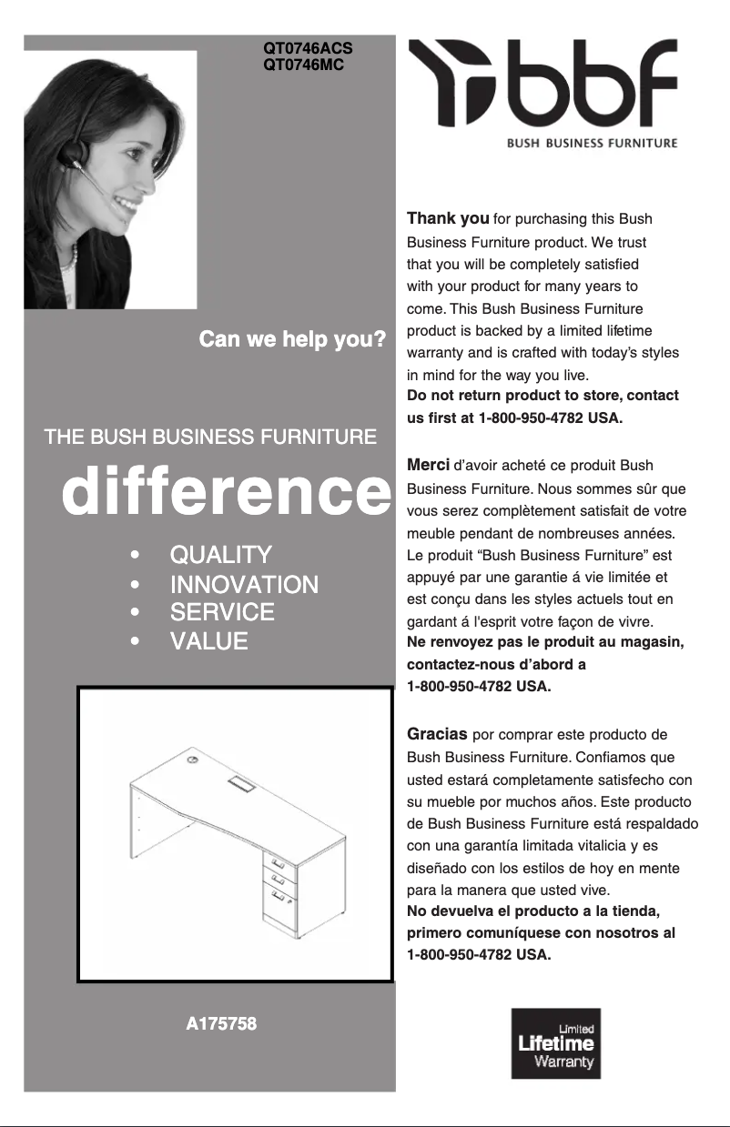 Image de la première page du manuel de l'appareil QT0746MC