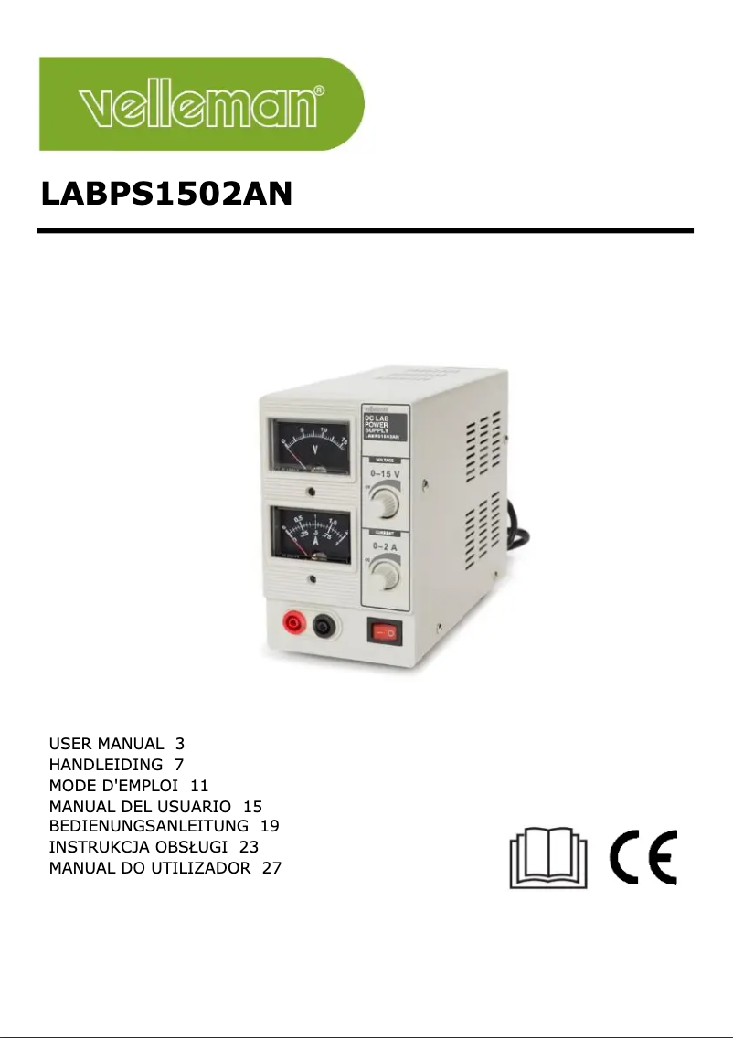 Image de la première page du manuel de l'appareil LABPS1502AN