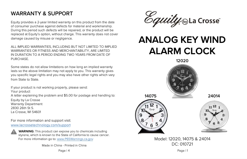 Página 1 del manual Manual de usuario La Crosse Technology 12020