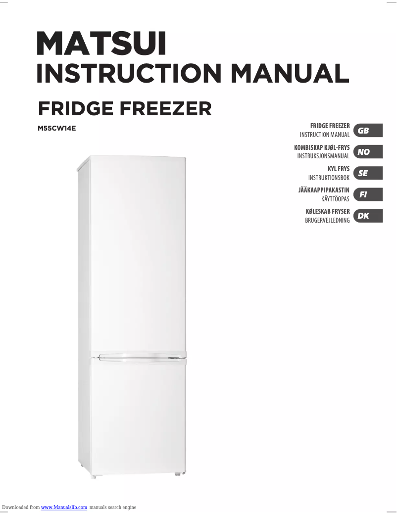 Page 1 de la notice Manuel utilisateur Matsui M55CW14E