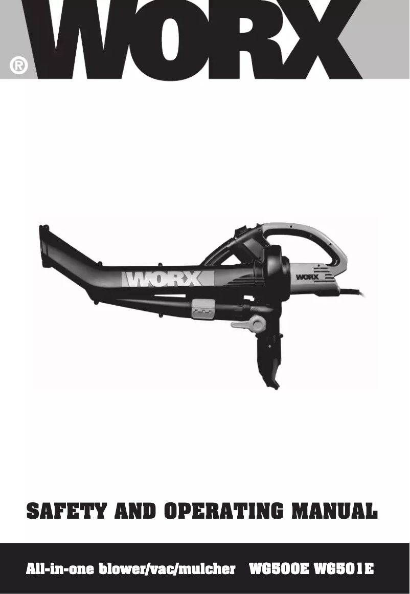 Page n°1 - Manuel utilisateur Worx WG501E