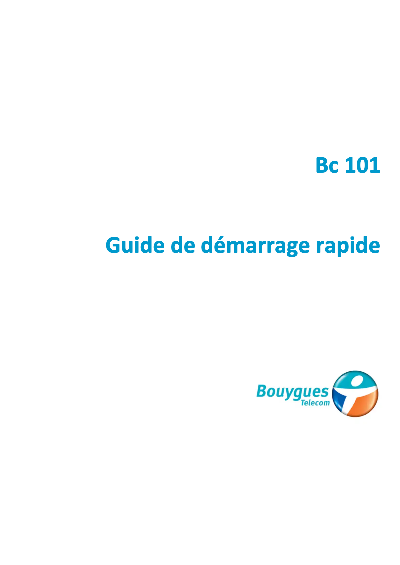 Página 1 del manual Manual de usuario Bouygues BC-101