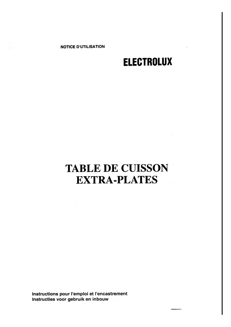 Page n°1 - Manuel utilisateur Electrolux EHP670