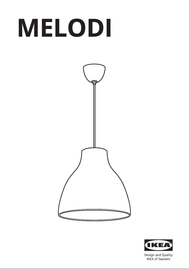 Page 1 de la notice Manuel utilisateur Ikea MELODI 703.865.41