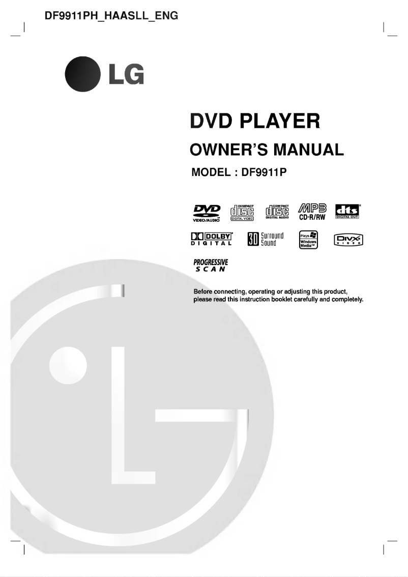 Page n°1 - Manuel utilisateur LG DF9911P