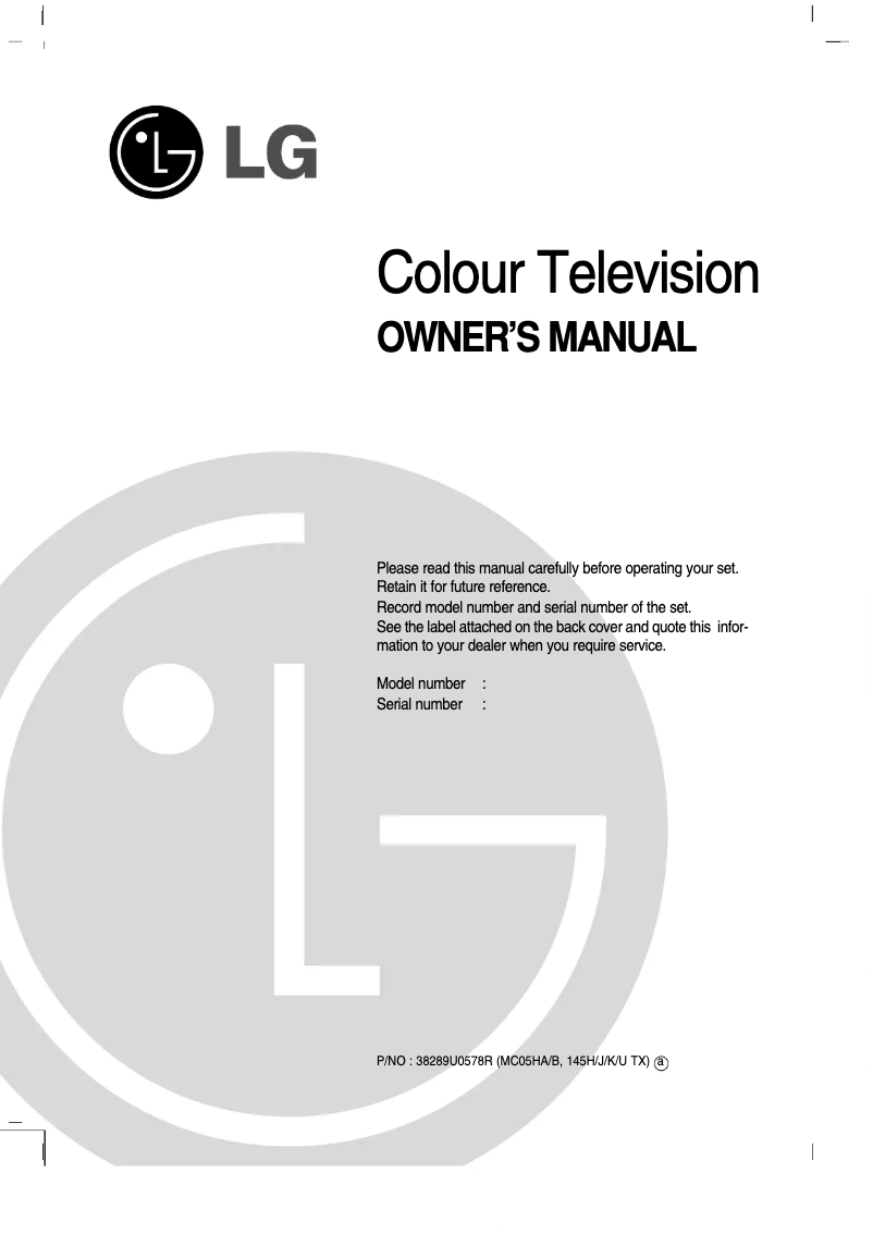 Image de la première page du manuel de l'appareil 21FU2RLX