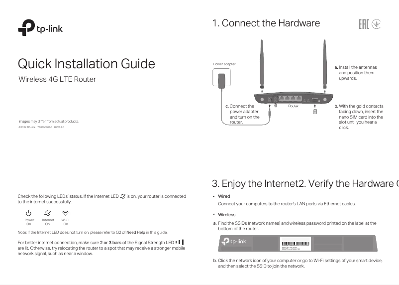 Página 1 del manual Manual de usuario TP-Link Archer MR550