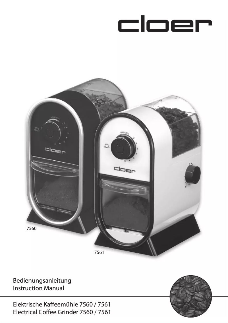 Page 1 de la notice Manuel utilisateur Cloer 7560