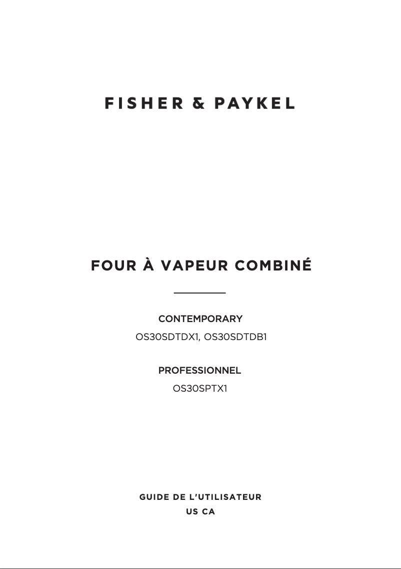 Image de la première page du manuel de l'appareil OS30SDTDB1