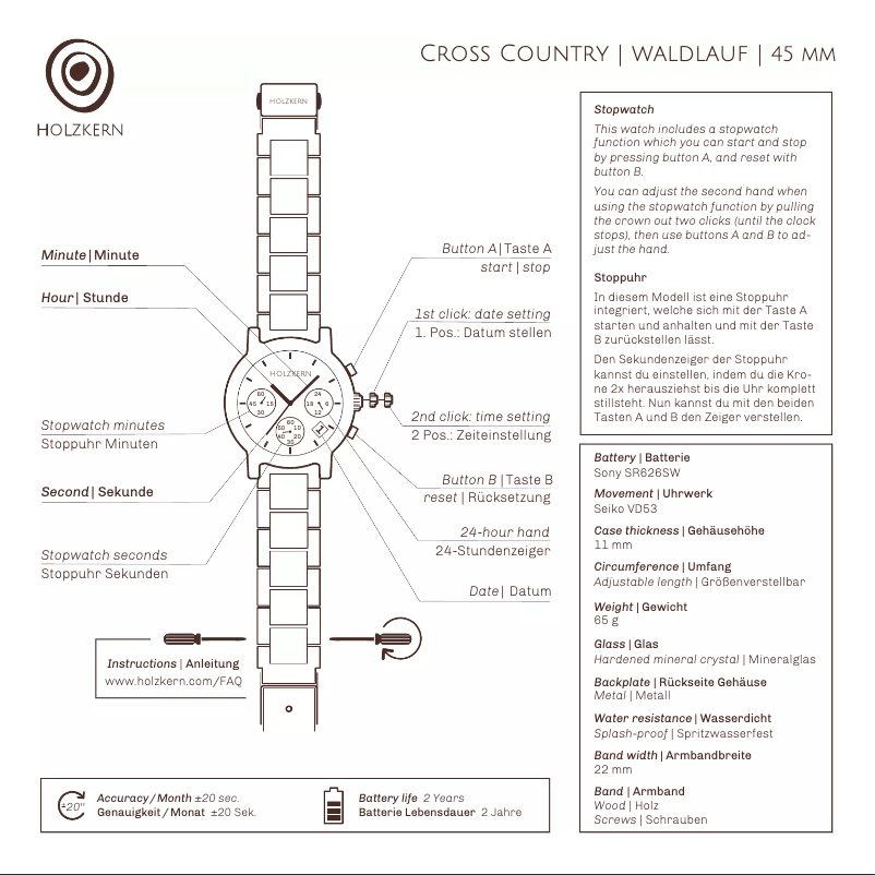 Page n°1 - Manuel utilisateur Holzkern Wildrebe