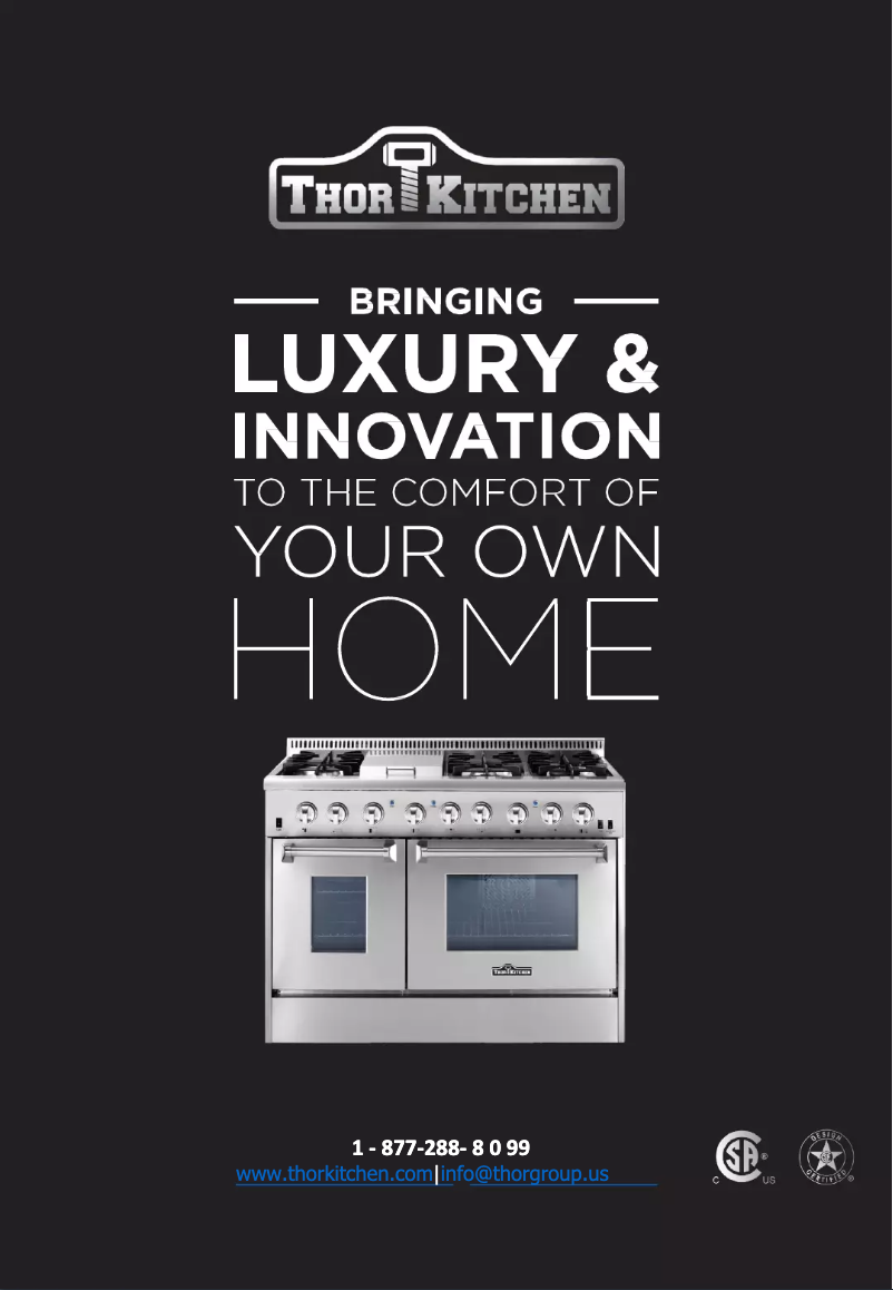 Página 1 del manual Ficha técnica Thor HRF3601F