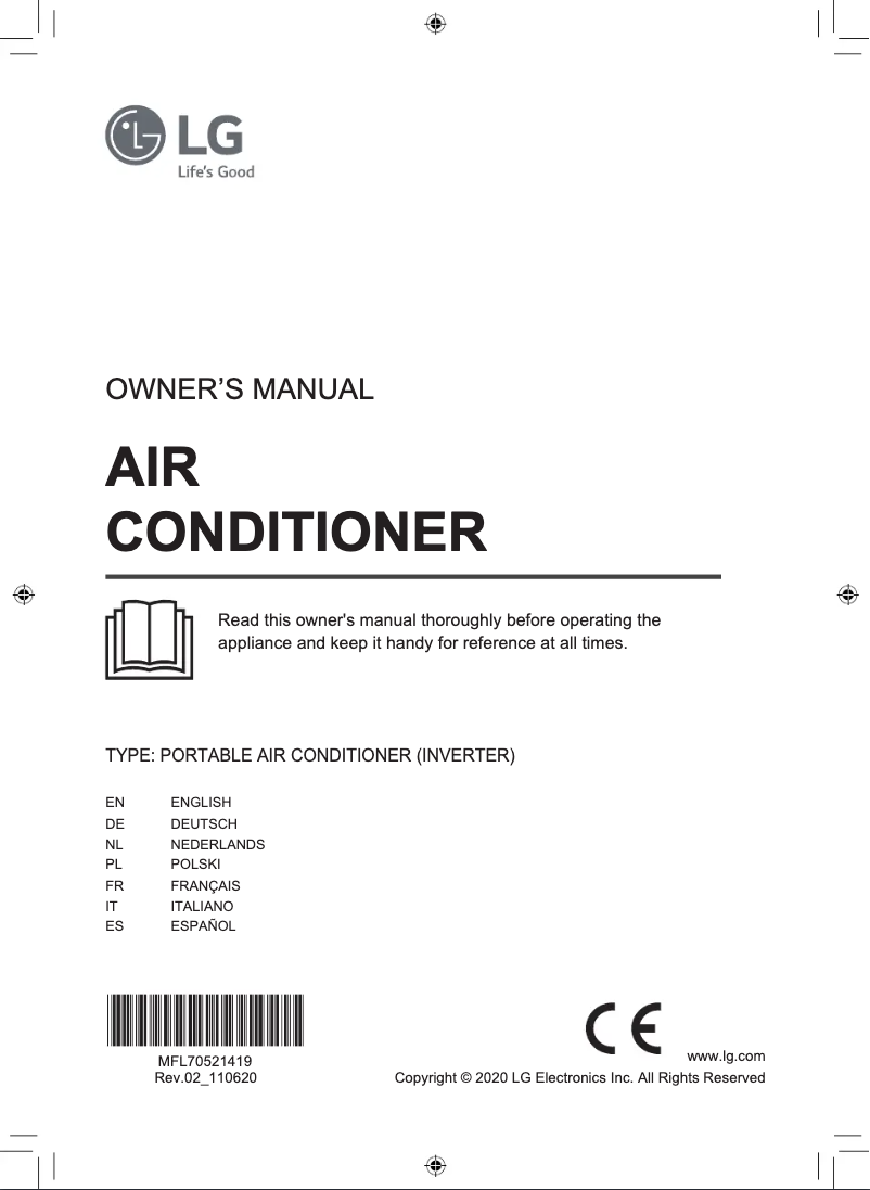 Página 1 del manual Manual de usuario LG PA11WS
