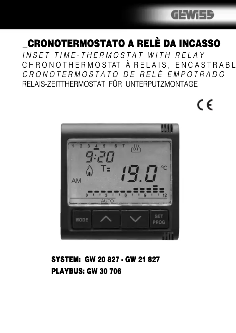 Page 1 de la notice Manuel utilisateur Gewiss GW20827