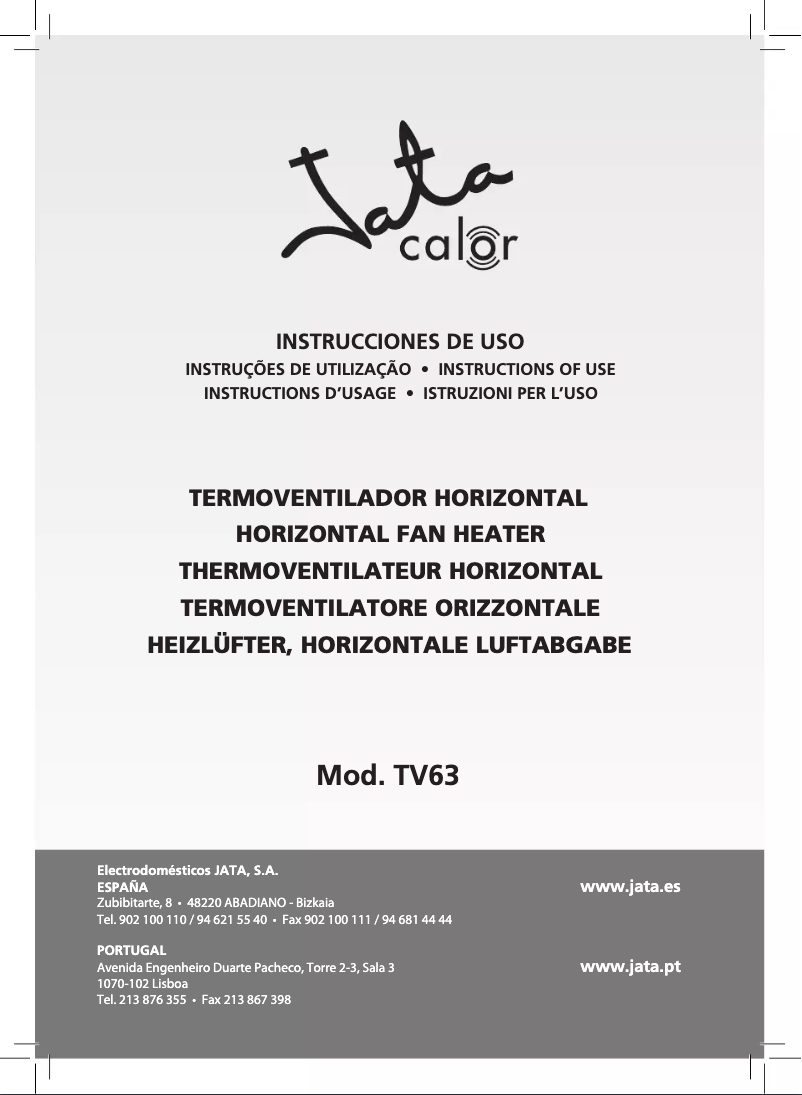 Image de la première page du manuel de l'appareil TV63