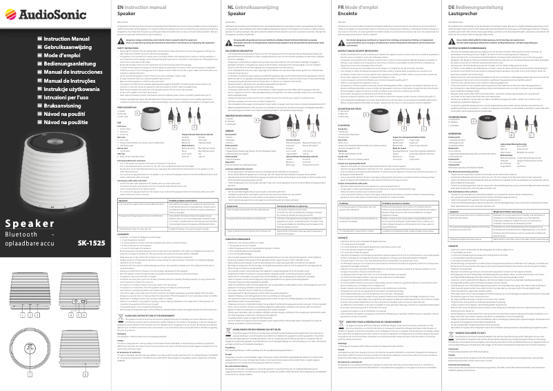 Imagen de la primera página del manual del dispositivo SK-1525