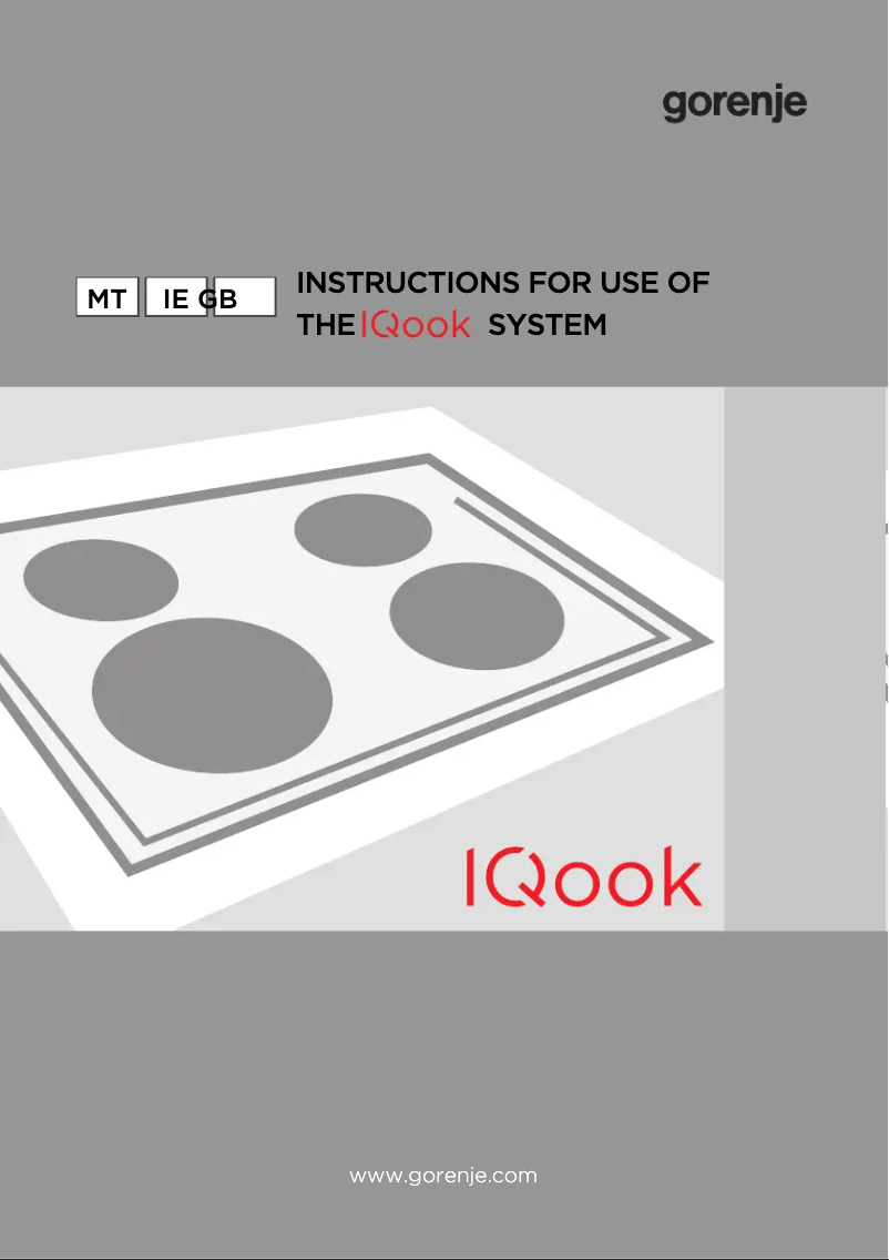 Page 1 de la notice Manuel utilisateur Gorenje IQ641AC