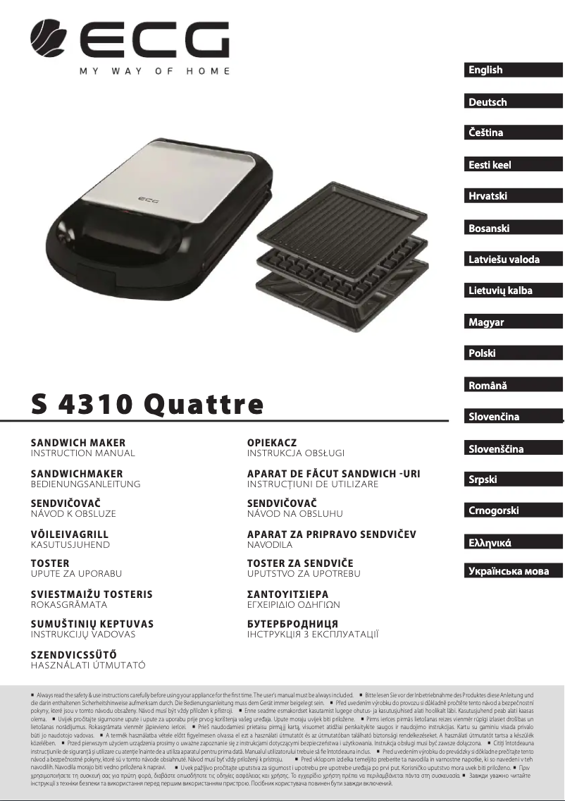 First page image of the manual for S 4310 Quattre
